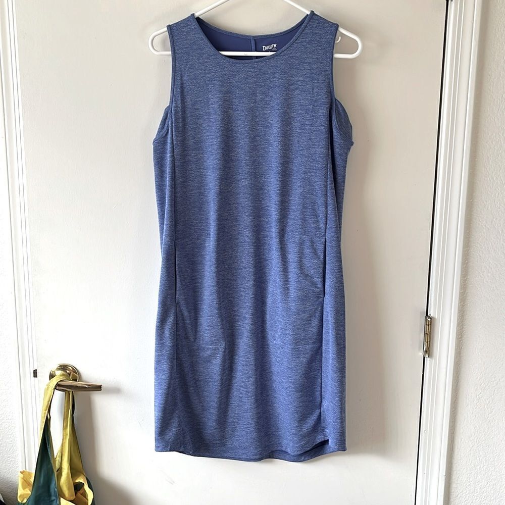 Duluth Trading. Co Sleeveless Mesh Dress Size S GUC blue